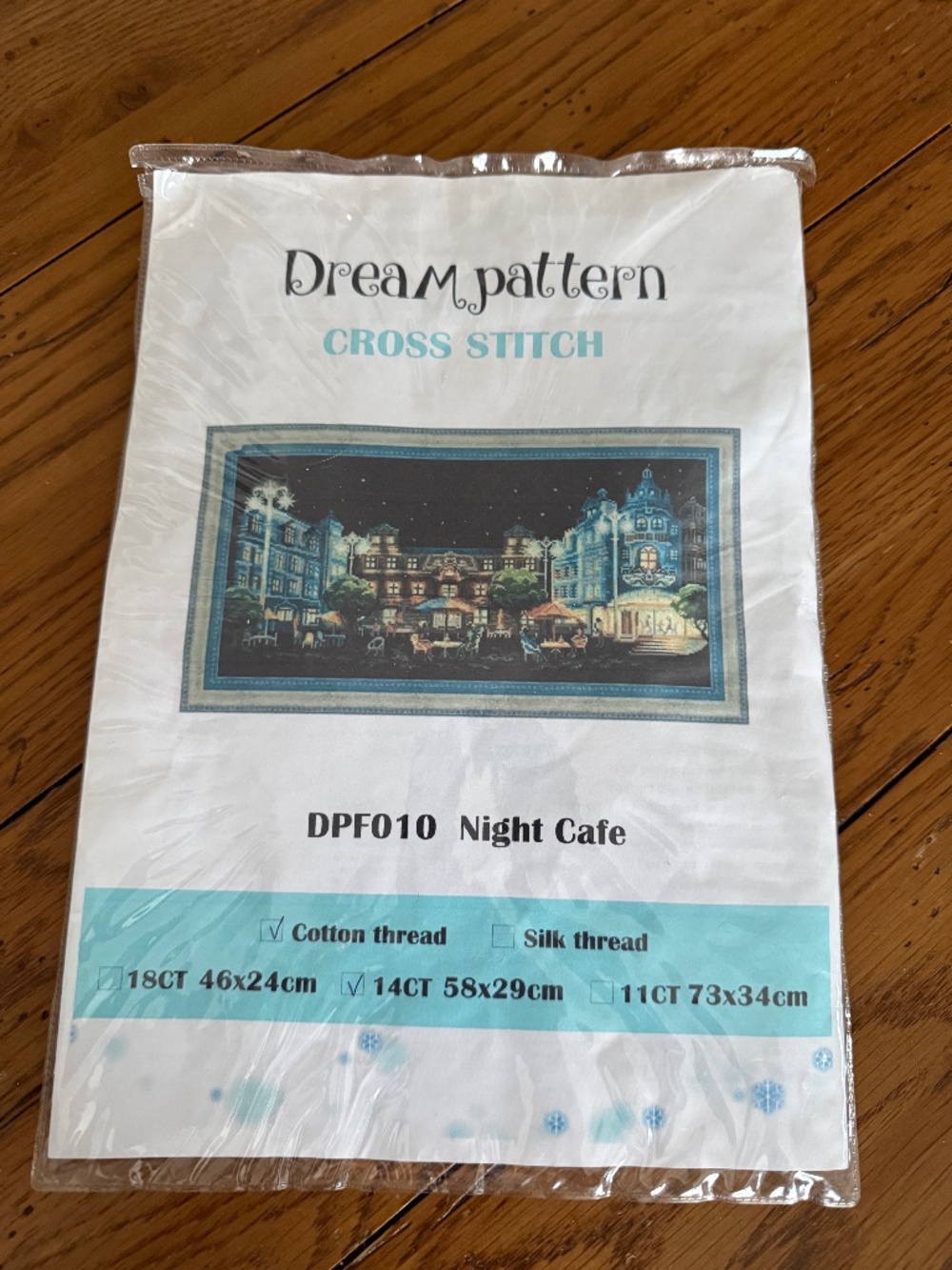 Night Cafe  14 Count Aida Dream Pattern Cross Stitching Kit New